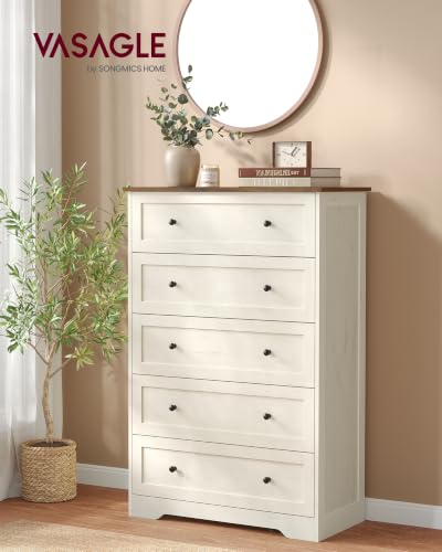 5-Drawer Dresser, Chest of Drawers, 31.5 x 15.7 x 47.4 in, view 4
