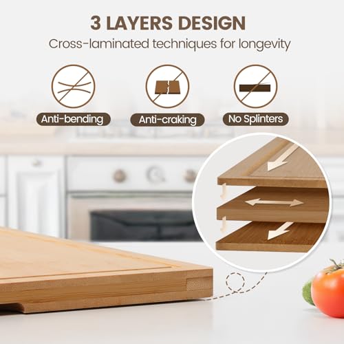 Bamboo Cutting Boards for Kitchen, view 4