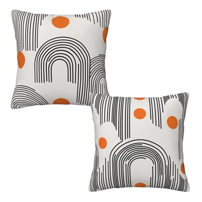 Mid Century Modern Throw Pillow Covers 18x18 inch Set of 2 Pillow Case Cushion Cover for Home Sofa Couch Living Room Car Decor