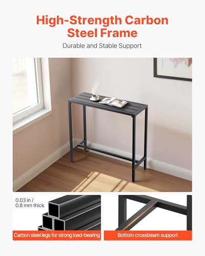 Outdoor Bar Table, 39.4 x 15 in Patio Bar Table, view 6