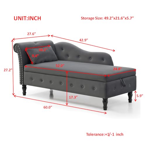 Chaise Lounge Indoor Tufted Fabric, view 3