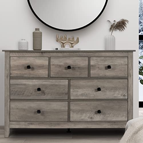7 Drawer Dresser, Wooden Bedroom Dressers, view 2