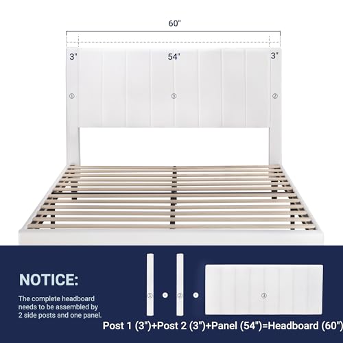 Queen Bed Frame/Velvet Upholstered Bed Frame with Vertical Channel Tufted, view 7