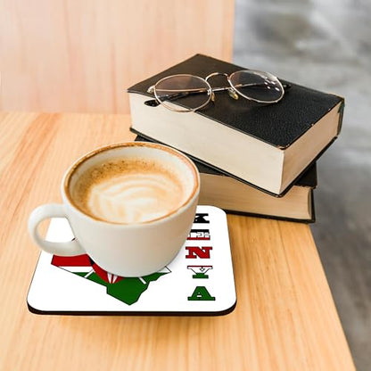 Set of 4 Kenya flag cork coasters, view 7