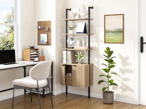 73" Tall Bookshelf with Cabinet, view 3
