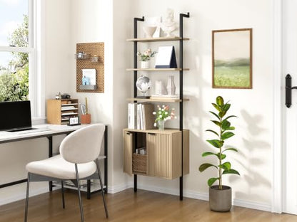 73" Tall Bookshelf with Cabinet, view 3