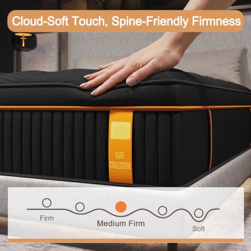 Full Size Hybrid Mattress 14 Inch Medium Firm Upgraded Edge Support, view 5
