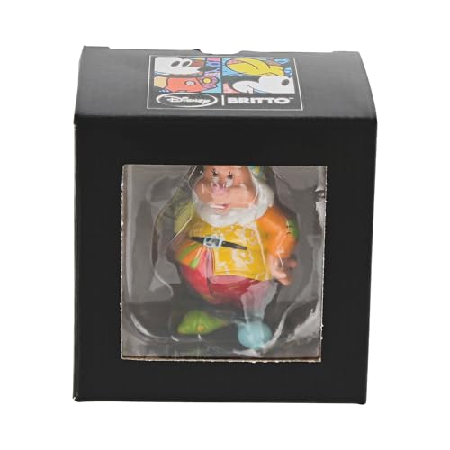 Disney by Romero Britto Snow White and The Seven Dwarfs Happy Miniature Figurine, 4.7 Inch, Multicolor