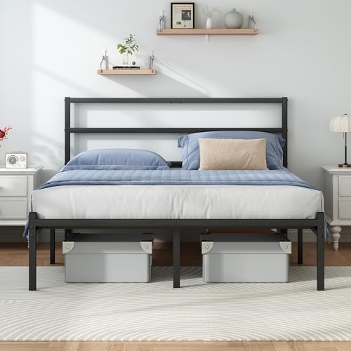 Full Size Bed Frame with Headboard and Footboard, view 2