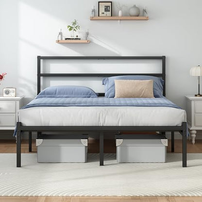 Full Size Bed Frame with Headboard and Footboard, view 2