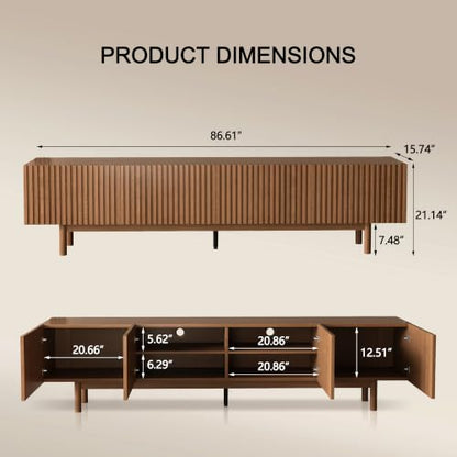 Mid Century Modern TV Stand for 85 Inch TV, view 3