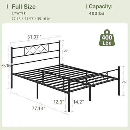 Matte Black Heavy Duty Bed Frame, view 3