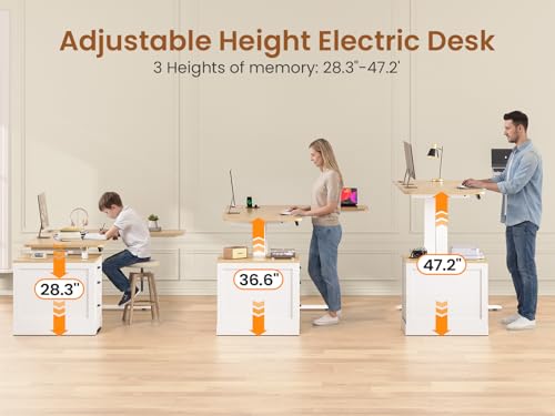 Farmhouse L Shaped Electric Standing Desk, view 5