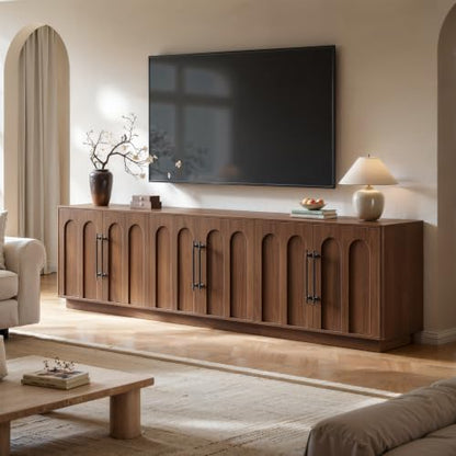 94.5" Extra Long Arched TV Stand for TVs Up to 100 Inch (Walnut), view 8