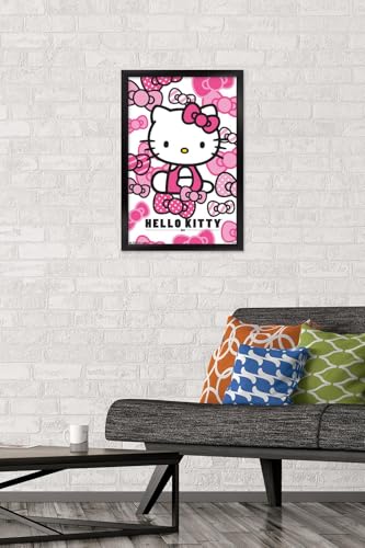 Hello Kitty - Bows Wall Poster, 14.725" x 22.375", Black Framed Version