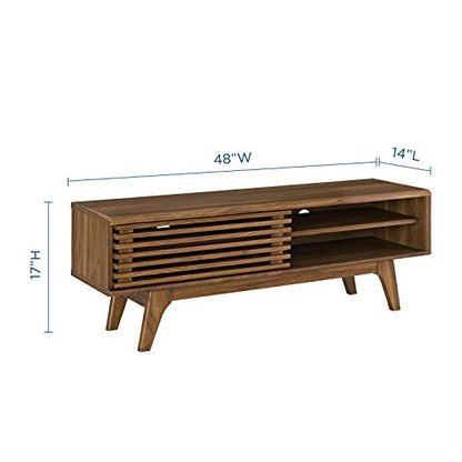 Render 48" Mid-Century Modern Low Profile Media Console TV Stand, 48 Inch, view 4