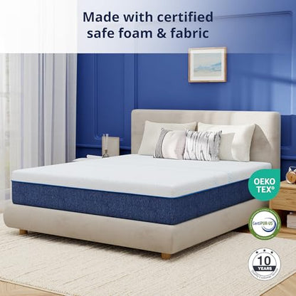 EGOHOME 10 Inch Full Gel Memory Foam Mattress with Charcoal Medium Firm, view 3