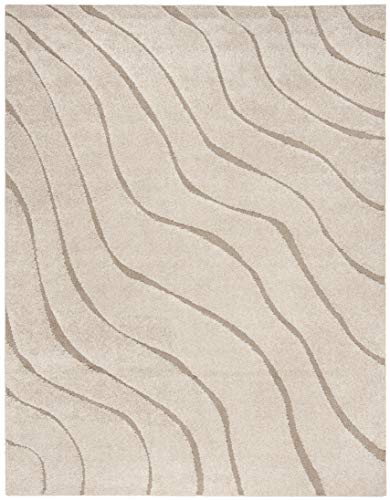 SAFAVIEH Florida Shag Rug 9'x12', Soft Plush Cream & Beige SG472-1113, view 4