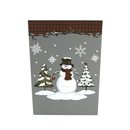 Woodland Winter, Wastebasket, Red