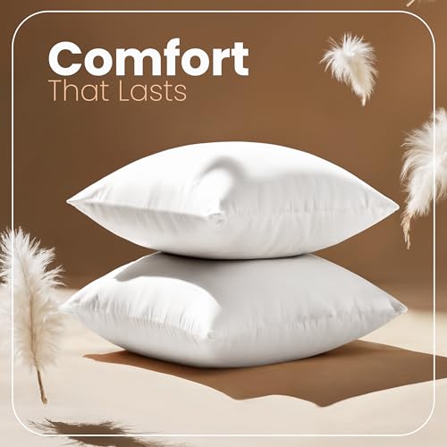 18x18 Pillow Inserts, White Throw Pillows for Couch, 2 Pack, view 7