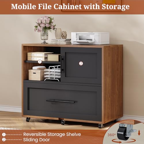 63" Executive Desk with Mobile File Cabinet, Large Office Desk with Drawer, view 7