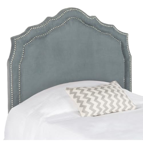 Safavieh Mercer Collection Skyler Grey Silver Nailhead Headboard (Full)