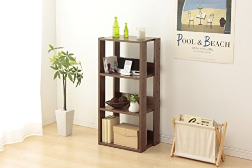 3-Tier 16" Medium Open Wooden Bookshelf with Adjustable Shelves, Easy Assembly Bookcase Farmhouse Shelf for Small Spaces Bedroom Office Living Room Indoor, Brown