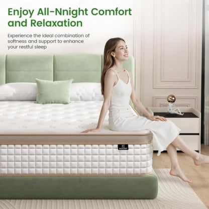 Luxury Full Size Mattress, 10 Inch Hybrid Mattress in a Box, Medium Firm, view 8