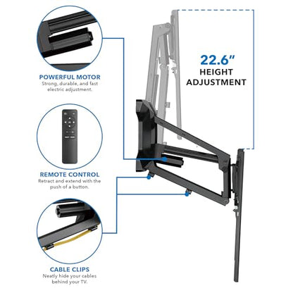 MOUNT-IT! Motorized Fireplace TV Wall Mount, view 4
