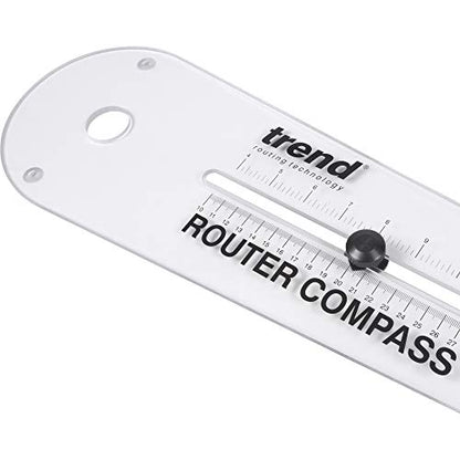Router Compass for Precise Circle and Arc Cutting, R/COMPASS/A