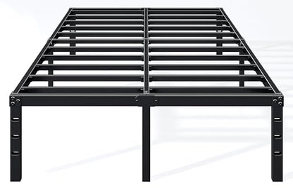 16 Inch Full Bed Frame, Under Bed Storage, Black, view 2