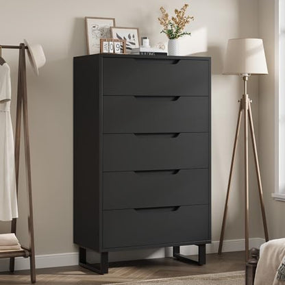 5 Dresser for Bedroom, 50.5" Vertical Dresser Drawer with Storage, view 2