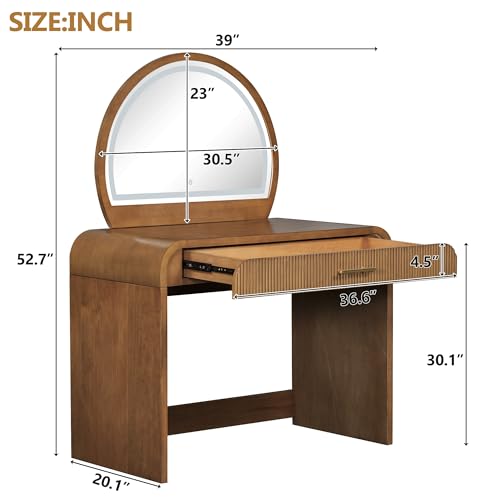 Majnesvon Elegant Espresso Makeup Vanity, view 4