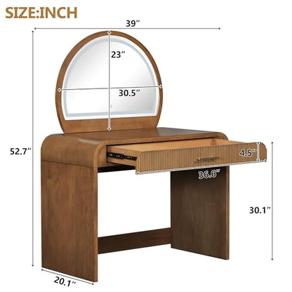 Majnesvon Elegant Espresso Makeup Vanity, view 4