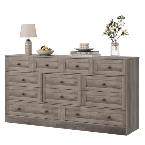 12 Drawer Wood Dresser for Bedroom, Farmhouse Chest of Drawers, view 2