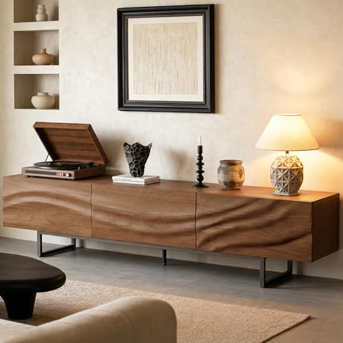 80 Inch Mid Century Modern TV Stand, view 4