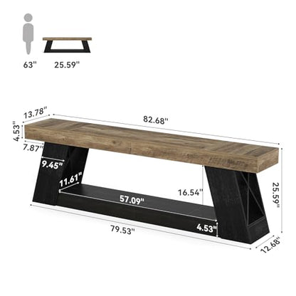TV Stand for TVs up to 80 Inches, Entertainment Center with Open Storage, view 3