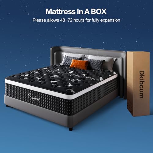 Queen Mattress,12 Inch Queen Size Mattress,Deep Sleep-Memory Foam Hybrid Mattresses for Back Pain Relief,Queen Size Matress in a Box,Pressure Relief & Motion Isolation,Medium Firm,80" x 60"