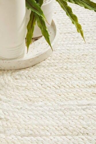 2x12 Ft Off White Modern Dining Room Carpet