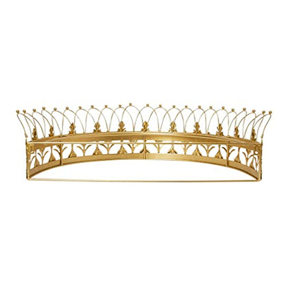 Creative Co-Op Decorative Metal Curtain or Canopy Crown, Gold Finish, view 6