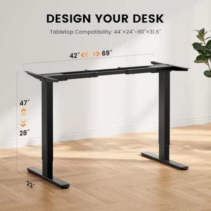 Dual Motor Standing Desk Legs for 44-90 inch Desktops, 264 lbs, view 4