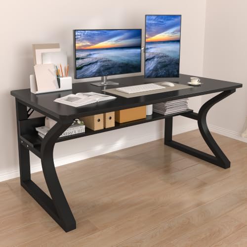 Computer Desk, 55 X 23.6'' Home Office Desks Writing Table, view 2