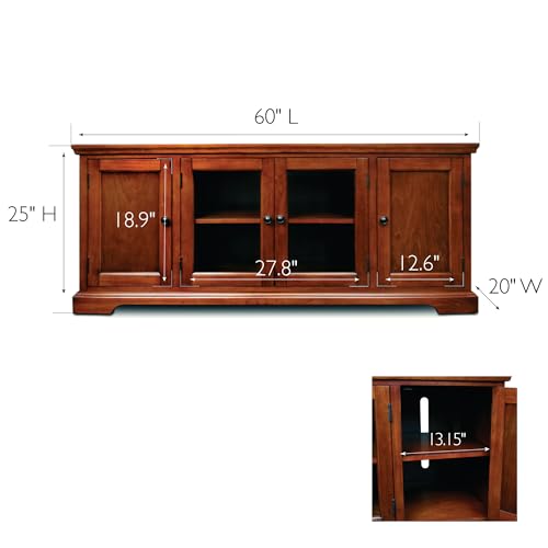 87360 TV Stand with Enclosed Storage For 65" TV's, Westwood Brown Cherry