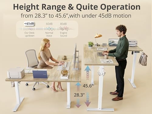 L Shaped Standing Desk Adjustable Height, view 7