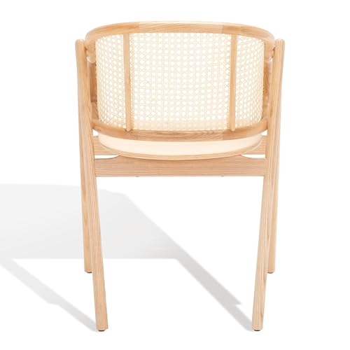 SAFAVIEH Couture Collection Emmy Tropical Coastal Natural Rattan Back Dining Chair