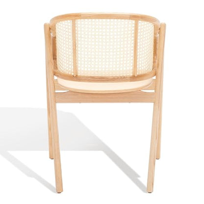 SAFAVIEH Couture Collection Emmy Tropical Coastal Natural Rattan Back Dining Chair