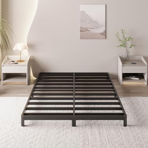4 Inch Full Bed Frame Low Profile No Box Spring Needed, view 2