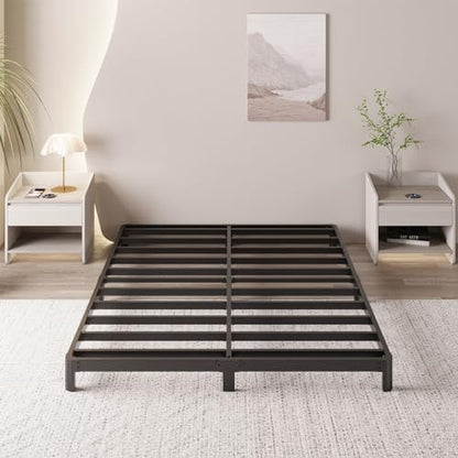 4 Inch Full Bed Frame Low Profile No Box Spring Needed, view 2