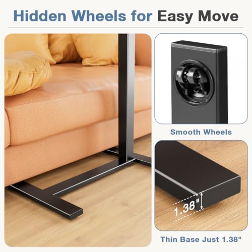 Standing Desk with Wheels, Rolling Desk, Laptop Table, view 7