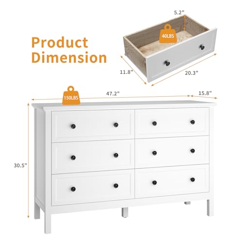 White Dresser for Bedroom, view 3